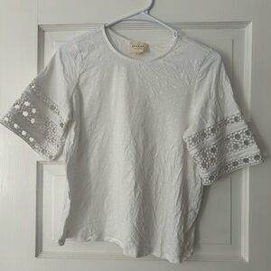 Sezane hortense tee shirt white medium